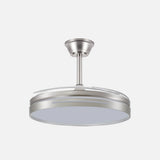 Ventilador de techo retráctil Fabrilamp Micenas LED níquel 4 palas motor DC 3000-6500K Ø106cm 59W — vista 2