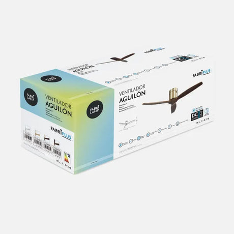 Ventilador Fabrilamp Aguilón cuero ambiente