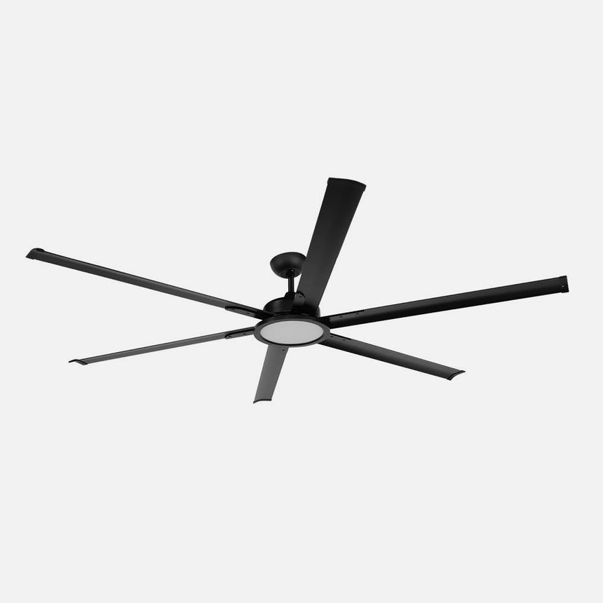 Ventilador de techo Fabrilamp Almanzor LED negro 6 palas motor DC 3000-6000K Ø214cm 24W — vista 2