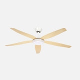 Ventilador de techo Fabrilamp Altea LED blanco haya 5 palas motor DC 3000-6500K Ø142cm 24W — vista 1