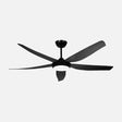 Ventilador de techo Fabrilamp Altea LED negro 5 palas motor DC 3000-6500K Ø142cm 24W — vista 1