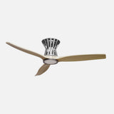 Ventilador de techo Fabrilamp Baltir LED níquel haya 3 palas motor DC 3000-6000K Ø132cm 18W — vista 2