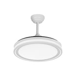 Ventilador de techo retráctil Fabrilamp Bandido LED blanco 4 palas motor DC 3500-6500K Ø107cm 59W — vista 3