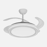 Ventilador de techo retráctil Fabrilamp Bandido LED blanco 4 palas motor DC 3500-6500K Ø107cm 59W — vista 2