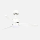 Ventilador de techo Fabrilamp Barrax LED blanco 3 palas motor DC Ø106cm 18W 261591301