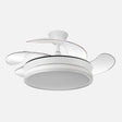 Ventilador de techo retráctil Fabrilamp Bayomo LED blanco 4 palas motor DC 3000-6000K Ø91cm 59W — vista 1
