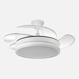 Ventilador de techo retráctil Fabrilamp Bayomo LED blanco 4 palas motor DC 3000-6000K Ø91cm 59W — vista 1