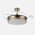 Ventilador de techo retráctil Fabrilamp Bayomo LED cuero 4 palas motor DC 3000-6000K Ø91cm 59W — vista 1