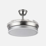 Ventilador de techo retráctil Fabrilamp Bayomo LED níquel 4 palas motor DC 3000-6000K Ø91cm 59W — vista 2