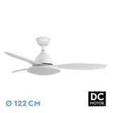 Ventilador de techo Fabrilamp Yael LED blanco 3 palas motor DC Ø122cm 72W 159391301