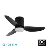 Ventilador de techo Fabrilamp Borax LED negro 3 palas motor DC 3000-6500K Ø101cm 20W — vista 1