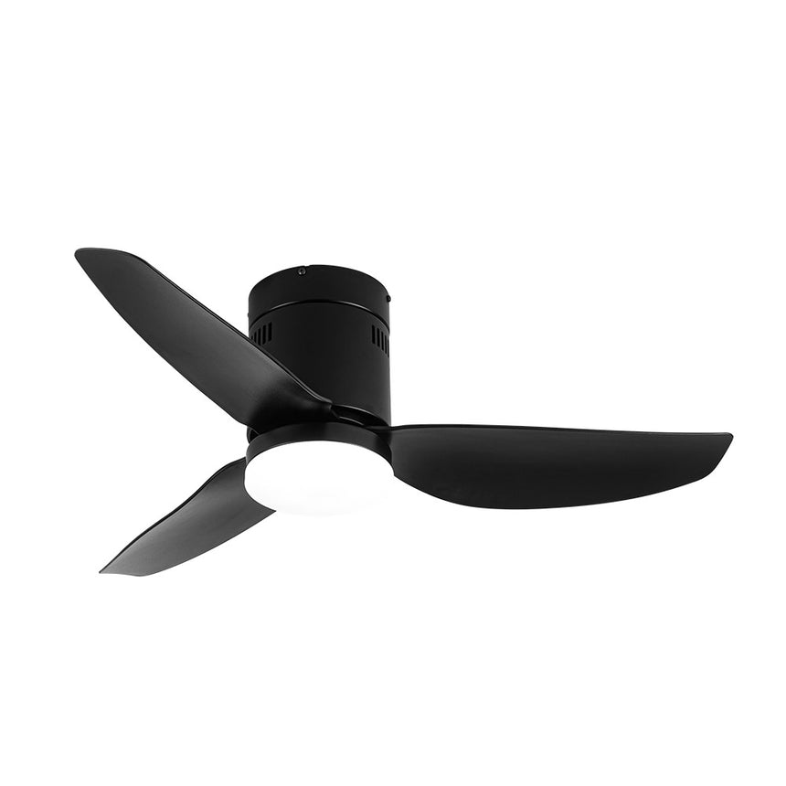 Ventilador de techo Fabrilamp Borax LED negro 3 palas motor DC 3000-6500K Ø101cm 20W — vista 3