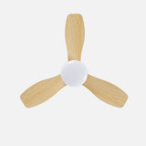 Ventilador de techo Fabrilamp Cain LED blanco haya 3 palas motor DC 3000-6500K Ø62cm 15W — vista 2