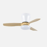 Ventilador de techo Fabrilamp Cain LED blanco haya 3 palas motor DC 3000-6500K Ø62cm 15W — vista 1