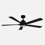 Ventilador de techo Fabrilamp Cairo LED negro 5 palas motor DC 3000-6000K Ø132cm 24W — vista 2
