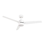 Ventilador de techo Fabrilamp Captus LED blanco haya 3 palas motor DC 3000-6000K Ø132cm 22W — vista 3