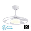 Ventilador de techo con luz Fabrilamp Celsius LED blanco 6 palas motor DC Ø55cm 26W — vista 1