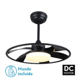 Ventilador de techo con luz Fabrilamp Celsius LED negro 6 palas motor DC Ø55cm 26W — vista 1