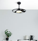 Ventilador de techo con luz Fabrilamp Celsius LED negro 6 palas motor DC Ø55cm 26W — vista 3