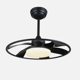 Ventilador de techo con luz Fabrilamp Celsius LED negro 6 palas motor DC Ø55cm 26W — vista 2