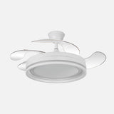 Ventilador de techo retráctil Fabrilamp Cerrato LED blanco 4 palas motor DC Ø107cm 59W 208691301