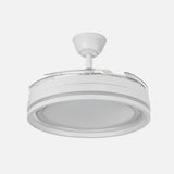 Ventilador de techo retráctil Fabrilamp Cerrato LED blanco 4 palas motor DC 3000-6000K Ø107cm 59W — vista 2