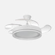 Ventilador de techo retráctil Fabrilamp Cerrato LED blanco 4 palas motor DC 3000-6000K Ø107cm 59W — vista 1