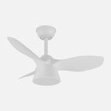 Ventilador de techo Fabrilamp Cubico LED blanco 3 palas motor DC 3000-6000K Ø82cm 36W — vista 2