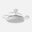Ventilador de techo retráctil Fabrilamp Dani LED blanco 4 palas motor DC 3000-6500K Ø106cm 59W — vista 1