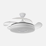 Ventilador de techo retráctil Fabrilamp Dani LED blanco 4 palas motor DC 3000-6500K Ø106cm 59W — vista 1