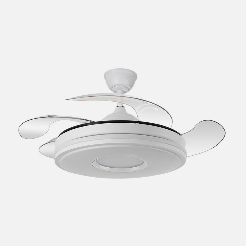 Ventilador de techo retráctil Fabrilamp Dani LED blanco 4 palas motor DC 3000-6500K Ø106cm 59W — vista 1