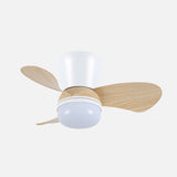 Ventilador de techo Fabrilamp Enoc LED blanco haya 3 palas motor DC Ø58cm 15W 261291368