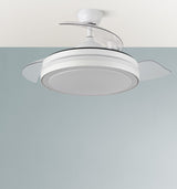 Ventilador de techo retráctil Fabrilamp Esparta LED blanco 3 palas motor DC 3000-6000K Ø91cm 59W — vista 5