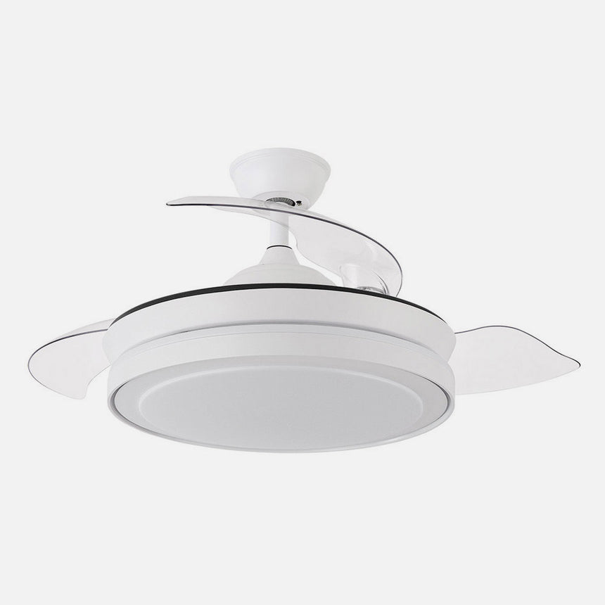 Ventilador de techo retráctil Fabrilamp Esparta LED blanco 3 palas motor DC 3000-6000K Ø91cm 59W — vista 1