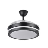 Ventilador de techo retráctil Fabrilamp Esparta LED negro 3 palas motor DC 3000-6000K Ø91cm 59W — vista 2