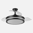 Ventilador de techo retráctil Fabrilamp Esparta LED negro 3 palas motor DC 3000-6000K Ø91cm 59W — vista 1