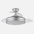 Ventilador de techo retráctil Fabrilamp Esparta LED plata 3 palas motor DC 3000-6000K Ø91cm 59W — vista 1