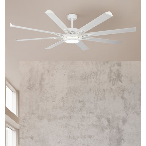 Ventilador de techo Fabrilamp Grado LED blanco 8 palas motor DC Ø198cm 30W 187791801