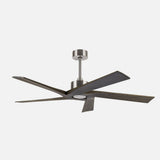 Ventilador de techo Fabrilamp Nadir níquel rústico 5 palas motor DC Ø142cm — vista 2