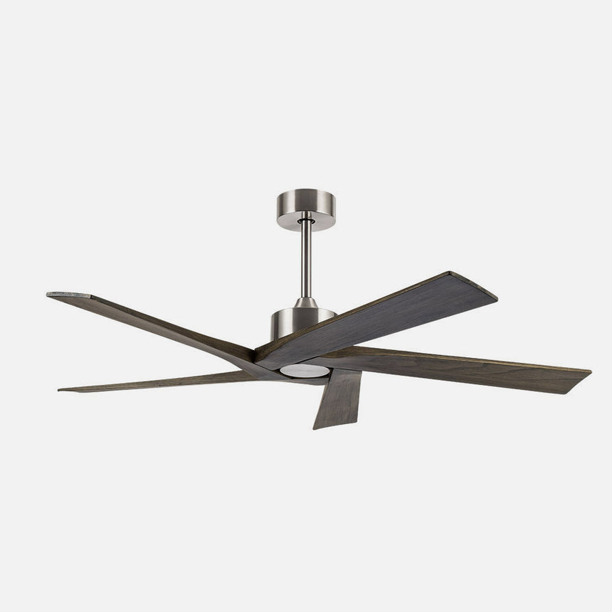 Ventilador de techo Fabrilamp Nadir níquel rústico 5 palas motor DC Ø142cm — vista 2