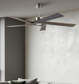 Ventilador de techo Fabrilamp Nadir níquel rústico 5 palas motor DC Ø142cm — vista 1