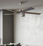 Ventilador de techo Fabrilamp Nadir níquel rústico 5 palas motor DC Ø142cm — vista 1