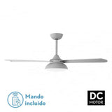 Fabrilamp Umi Ventilador Dc 24w Gris 3Asp.rev. Gris/haya 132d 2950lm 3000-4000-6000k  2tijas  C/remoto, Memoria Y Temporizador 158891382