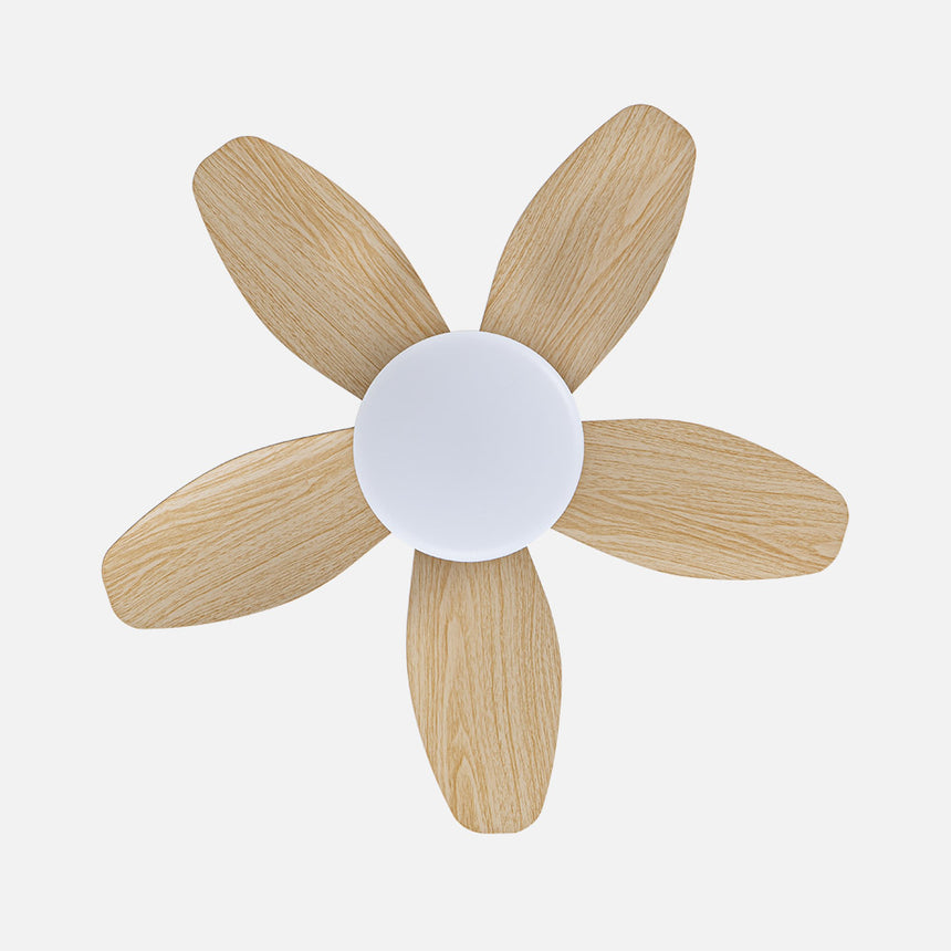 Ventilador de techo Fabrilamp Haran LED blanco haya 5 palas motor DC 3000-6500K Ø62cm 15W — vista 2
