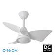 Ventilador de techo Fabrilamp Jaguar LED blanco 3 palas motor DC 3000-6500K Ø96cm 30W — vista 1