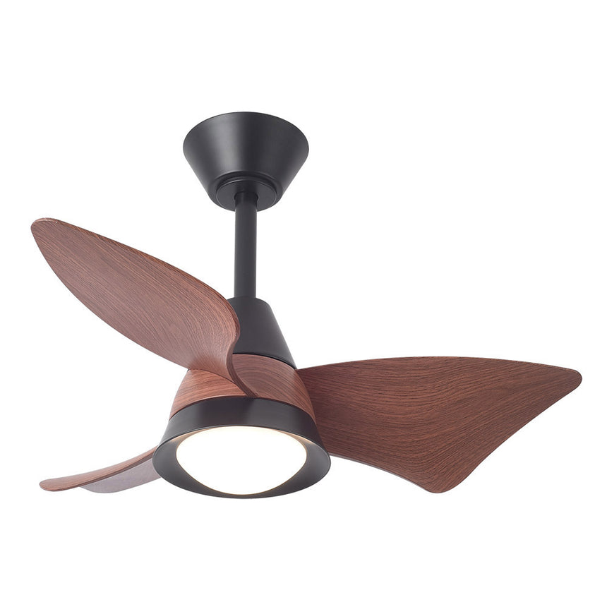 Ventilador de techo Fabrilamp Jaguar LED negro roble 3 palas motor DC 3000-6500K Ø96cm 30W — vista 3
