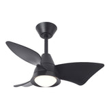 Ventilador de techo Fabrilamp Jaguar LED negro 3 palas motor DC 3000-6500K Ø96cm 30W — vista 3