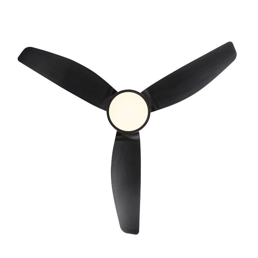 Ventilador de techo Fabrilamp Jarama LED negro 3 palas motor DC 3000-6500K Ø112cm 20W — vista 4