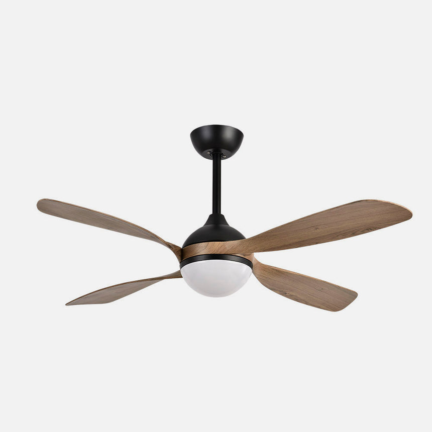 Ventilador de techo Fabrilamp Livorno LED negro roble 4 palas motor DC 3000-6000K Ø132cm 30W — vista 2