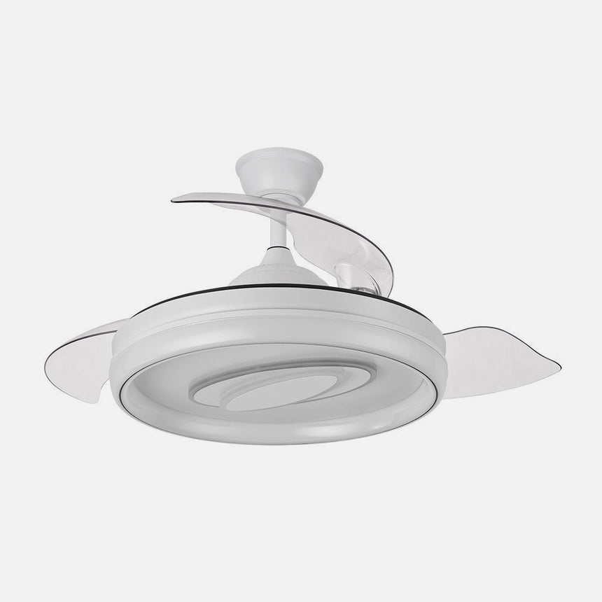 Ventilador de techo retráctil Fabrilamp Maracana LED blanco 3 palas motor DC 3000-6500K Ø107cm 57W — vista 2